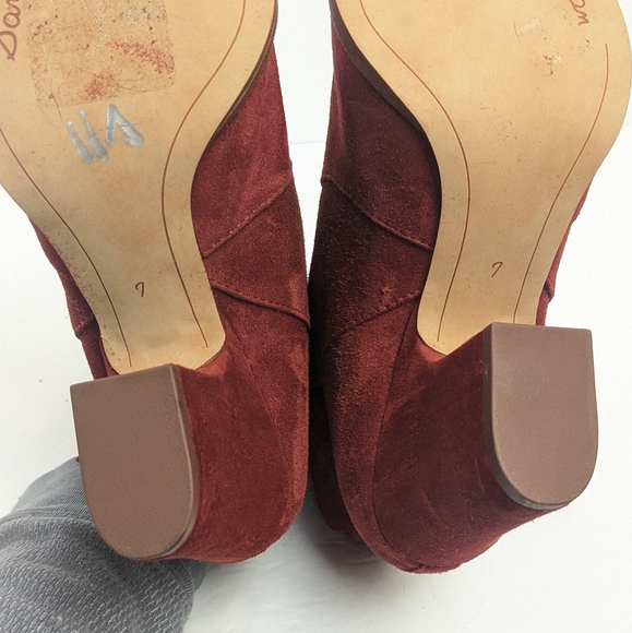Sam Edelman red suede ankle boots - Picture 14 of 16